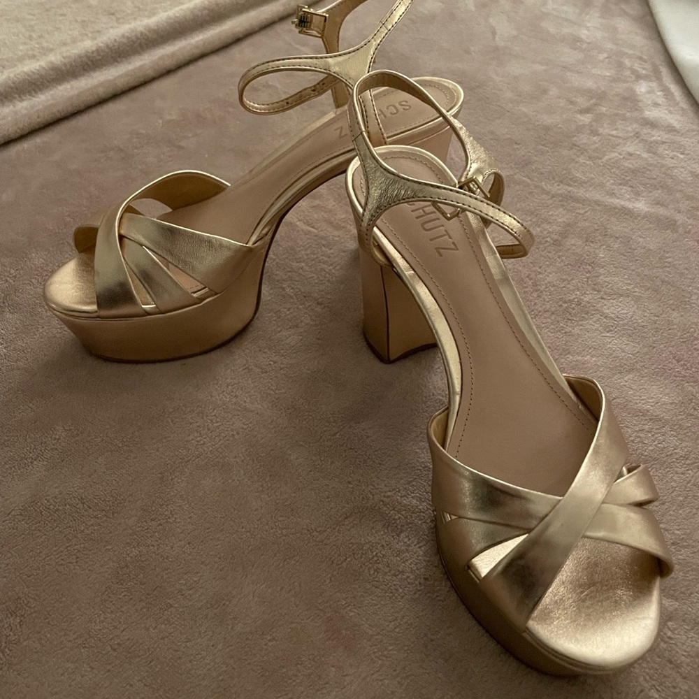 Schutz Gold Heels
